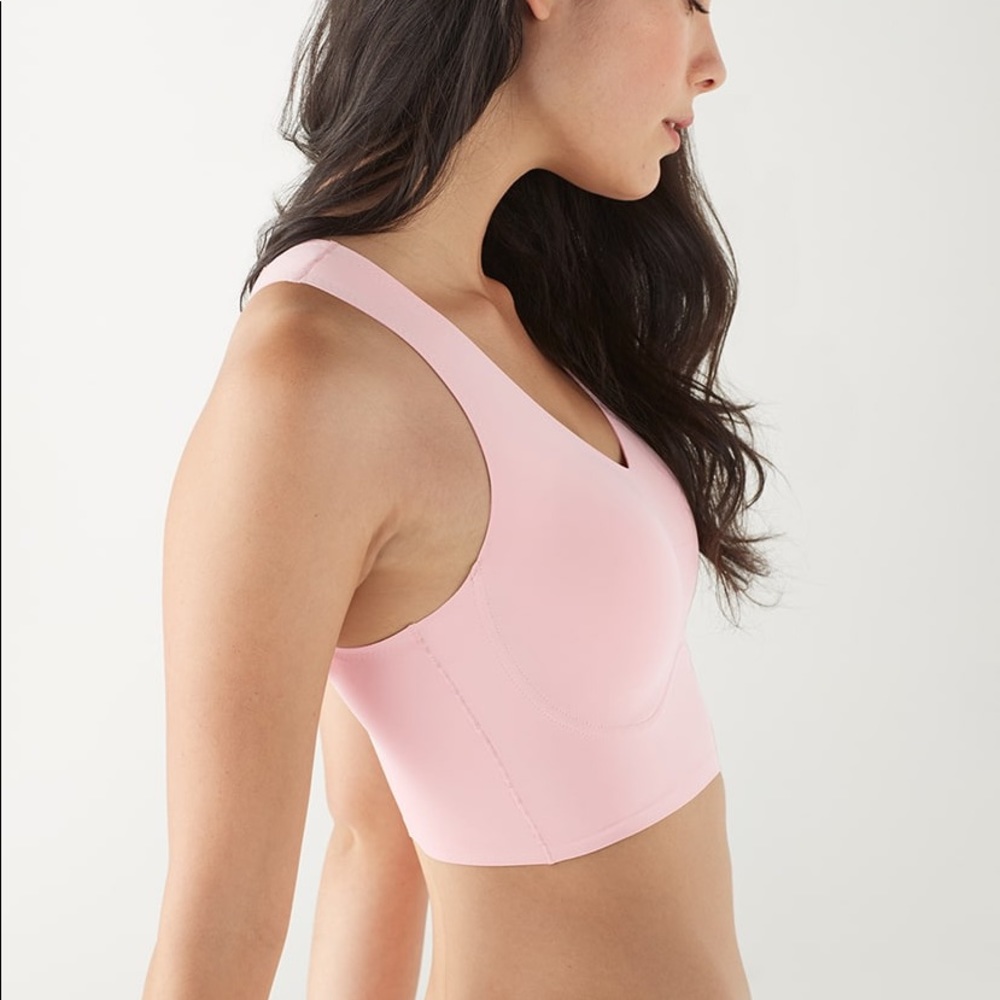 TRUE&CO NWOT bra light pink racerback wire free m
